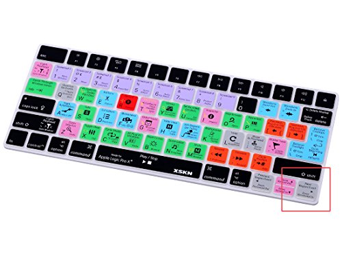 XSKN Apple Magic Keyboard Cover Logic Pro X Inglés Skin para teclado, accesos directos, funcional teclas teclado Protector de pantalla para Magic mla22b/A