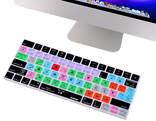 XSKN Apple Magic Keyboard Cover Logic Pro X Inglés Skin para teclado, accesos directos, funcional teclas teclado Protector de pantalla para Magic mla22b/A