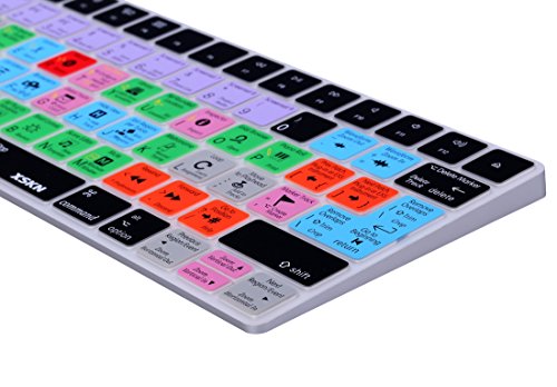 XSKN Apple Magic Keyboard Cover Logic Pro X Inglés Skin para teclado, accesos directos, funcional teclas teclado Protector de pantalla para Magic mla22b/A