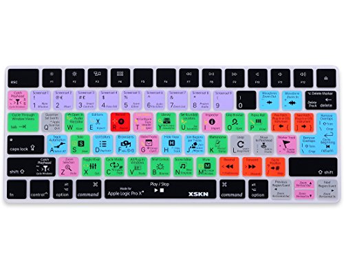 XSKN Apple Magic Keyboard Cover Logic Pro X Inglés Skin para teclado, accesos directos, funcional teclas teclado Protector de pantalla para Magic mla22b/A