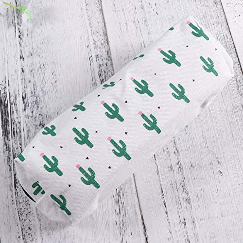 YeahiBaby Cactus Estuche de Lona Kawaii para lápices de papelería, bolígrafos, Suministros Escolares, versión Octogonal, Varios Cactus