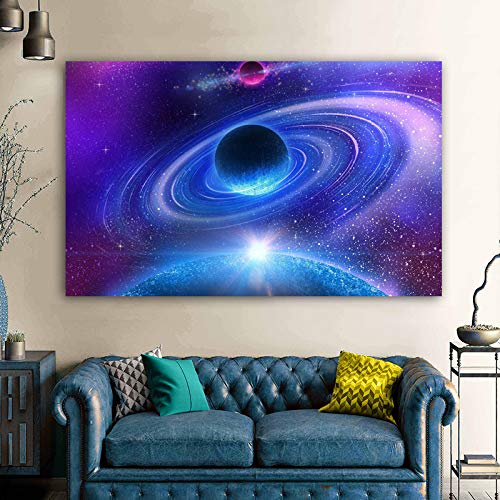 YHZSML Paisaje Estrella Nebulosa Planeta Cartel Moderno Arte Impreso Pinturas de Pared Arte de la Lona para la Sala de Estar Decoración del hogar Sin Marco 40x65cm