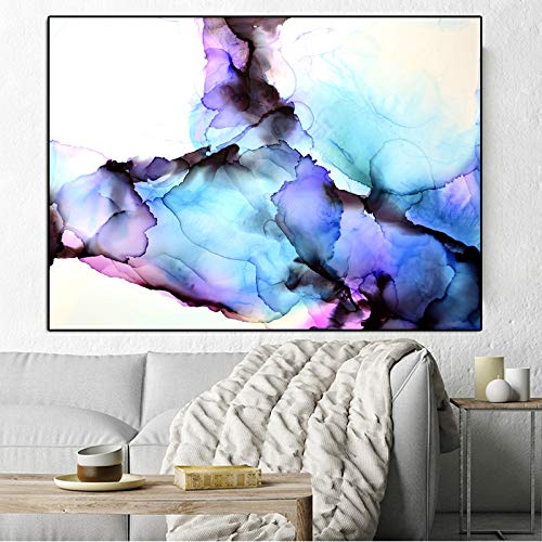 YHZSML Pinturas sobre Lienzo Impresión de Acuarela Abstracta Cuadros de Pared para Cuadros de Sala de Estar Carteles e Impresiones Decorativos para el hogar 60x90cm