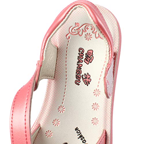 YWLINK Verano NiñOs Chicas Bohemio Casual Mariposa Sandalias Princesa Zapatos Planos Fiesta Al Aire Libre Zapatos De Playabaile Regalo Antideslizante Fondo Blando(Melon Rojo,32EU)