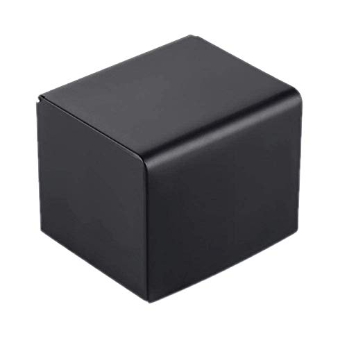 Zidao Acero Negro Plaza Pañuelo, WC WC Impermeable Soporte de Papel Multifuncional Toilettenpapierbox,Negro