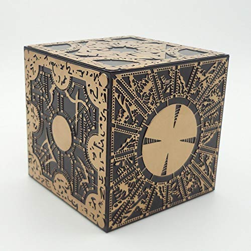 1: 1 Hellraiser caja de rompecabezas, madera sólida Cubo diseños de tamaño completo no laborables El lamento de Halloween Prop, Cubo de Lamont configuración Infierno