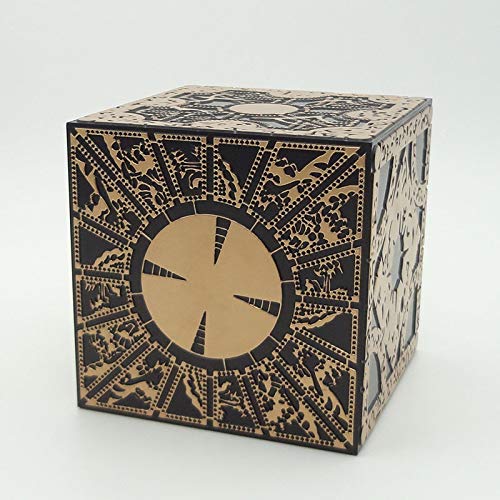 1: 1 Hellraiser caja de rompecabezas, madera sólida Cubo diseños de tamaño completo no laborables El lamento de Halloween Prop, Cubo de Lamont configuración Infierno