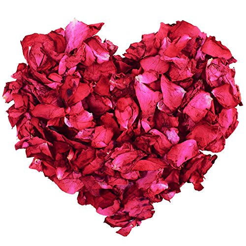 100 g de pétalos de rosa secos naturales, color rojo, para baños de pies, baño, spa, confeti de boda, fragancia para el hogar, accesorio para manualidades