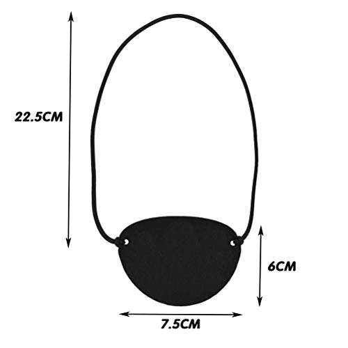 12 Uds parche de ojo pirata parche de ojo estrabismo parche de ojo ajustable máscara de ojo parche de ojo de Halloween parche de ojo ajustable de estrabismo