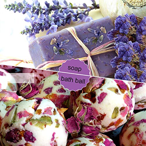 16 Bolsas Flores Hierbas Secas Conjunto de Flores Hierbas Secas Múltiples Naturales Flores Secas de Capullos de Rosa Lavanda para DIY Velas Resina Joyería Uñas Manualidades