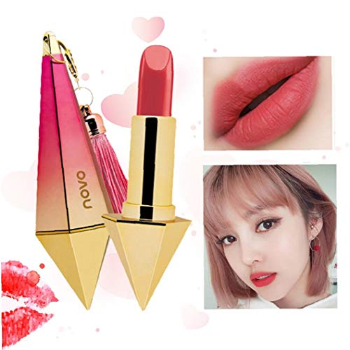 1pc Super Hidratante Labial Diamante Único Tubo En Forma De Lápiz Labial Cremoso De Labios De Larga Duración De Maquillaje Cosmético Velvet Crema De Cacao Idea Regalo Para Las Mujeres Choice ( 02)