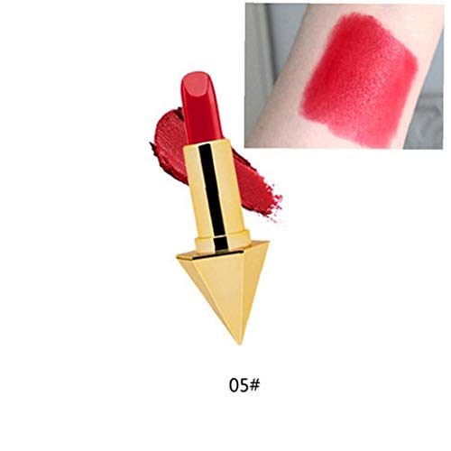 1pc Super Hidratante Labial Diamante Único Tubo En Forma De Lápiz Labial Cremoso De Labios De Larga Duración De Maquillaje Cosmético Velvet Crema De Cacao Idea Regalo Para Las Mujeres Choice ( 05)