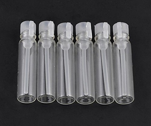 20 pcs tiny Mini viales de muestras de Perfume vacío recargable de cristal claro cosméticos líquidos aromaterapia aceites esenciales Perfume botellas contenedor tarros, 2ml