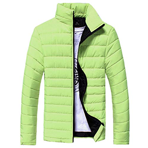 2019 - Chaqueta de plumón para Hombre, de algodón, Ligera, Piel cálida, con Cremallera, con Capucha, Color Liso, Elegante, Slim Fit Hoodie D-Vert Clair XXL