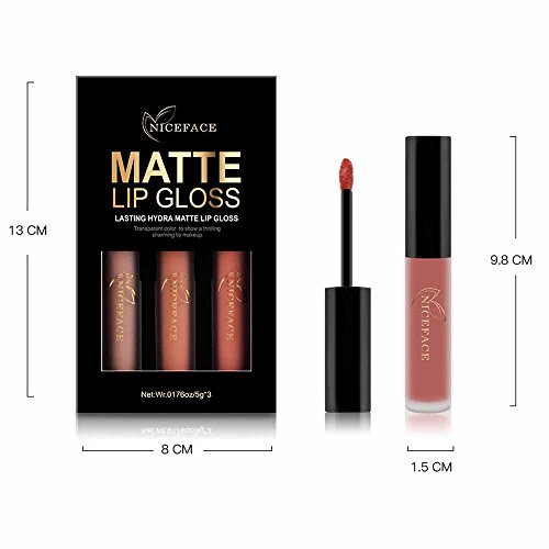 2019 Conjunto de 3 Colores de Pintalabios Mate Larga Duracion Labial Permanente Maquillaje de Profesional para Niñas por ESAILQ …