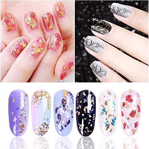 24 Cajas Nail Art Foil Gold Silver Foil Paillette Flake Nail Art Decoration