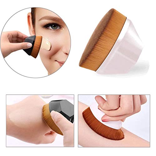 2Pcs Flawless Wand Foundation Brush Six Corners Powder Makeup Loose Powder Brushes,High-Density Seamless Foundation Brush BB Cream Brushes.