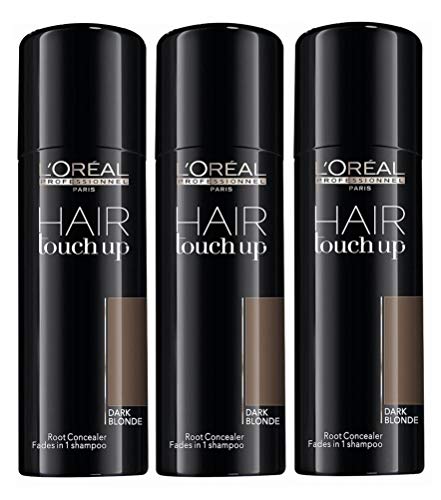 3 x LOREAL Hair Touch Up Spray dunkelblond/dark blonde á 75ml