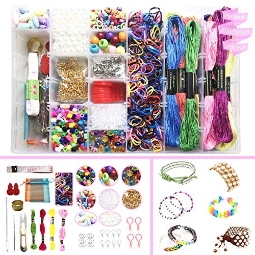 3509 Kit de cuentas para hacer pulseras de la amistad,Kits para hacer bisutería,hilo de bordar,cuentas de mini cuentas de vidrio,Kit de Fabricación de Joyas,DIY de cuentas artesanales para adultos