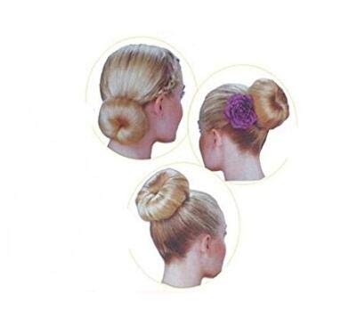 3PCS (1 Grande 2 Pequeño) Mujeres Esponja Mágica Anillo de Pelo Styler Donut Bun Shaper Twist Ring Anterior Mignon Maker Clip Rizador de Pelo Rizador Accesorio de Estilo (Beige)