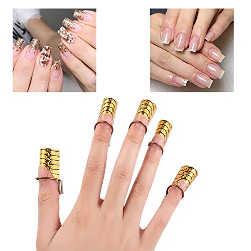 5 Unids de Uñas Reutilizables Accesorios de Arte en Belleza Herramienta UV Gel Acrílico Francés Nail Art Tips Extensión Guía Herramienta Mujeres Chica Regalo herramientas de belleza Oro