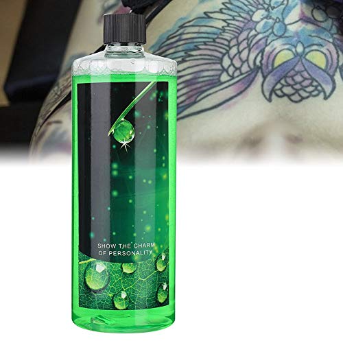 500ml Tattoo Green Soap, Limpiador Profesional de Pigmentos Para Tatuajes, Solución de Limpieza Líquida Para Tintas de Tatuajes, Solución Calmante Y Curativa Para Limpiar Jabones Verdes