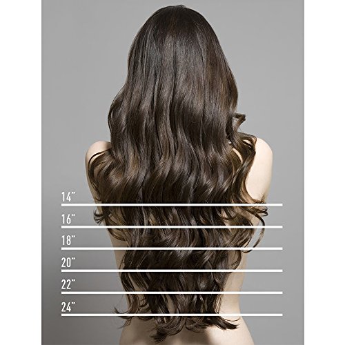 50cm Extensiones de Cabello de Hilo Invisible [Marrón Oscuro mezcla Rubio Ceniza] Pelo Sintético Rizado (90g)