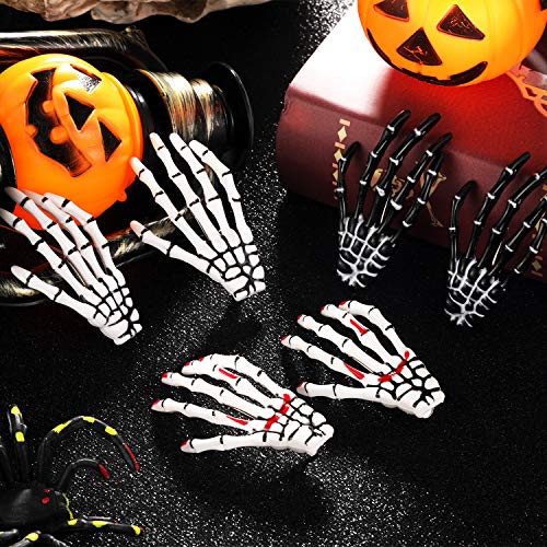 6 Piezas Halloween Esqueleto Manos Hueso Pinzas para el Cabello Garras Cráneo Mano Pinza para el Cabello Horquilla Zombie Punk Rock Horquilla Pinza para el cabello para Mujeres Niña