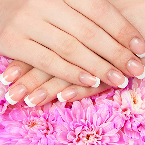 600 Piezas Puntas de Uñas Francesas Puntas de Uñas Acrílicas Falsas Blancas Uñas Postizas Francesas de Estilo Corto Pegatina de Dedos Herramienta de Extensión para Salones de Uñas Manicura