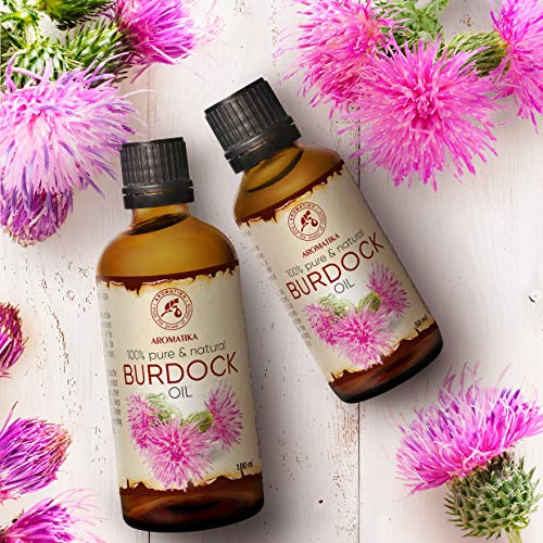 Aceite de Bardana 200ml - 2x100ml - Arctium Lappa Root Extract - 100% Puro y Natural - Mejor Aceite para el Cabello - Grandes Beneficios para la Piel - Cabello - Cuidado Corporal