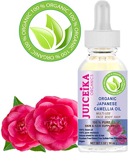 ACEITE DE CAMELIA JAPONÉS ORGÁNICO 100% PURO Y REFINADO, PRENSADO EN FRÍO. 100% DE HUMEDAD PURA PARA CARA, CUERPO, MANOS, PIES, MASAJES, UÑAS Y CUIDADO DE CABELLO Y LABIOS. (1 Fl.oz - 30 ml)