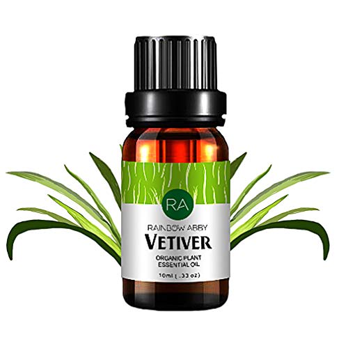 Aceite Esencial de Vetiver, Aceite de Vetiver de Aromaterapia Natural 100% Puro Para Difusor (10 ML)