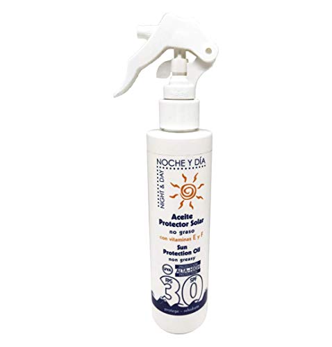 Aceite protector solar no graso con vitaminas E y F SPF30 UVA 200ml.