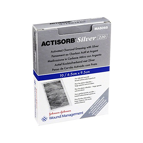 ACTISORB Silver 220 6,5 cm x 9,5 cm sterile Kompressen, 10 pzas Compresas