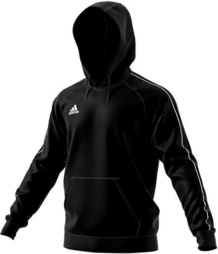 Adidas CORE18 Hoody Y Sudadera, Unisex Niños, Negro/Blanco, 176