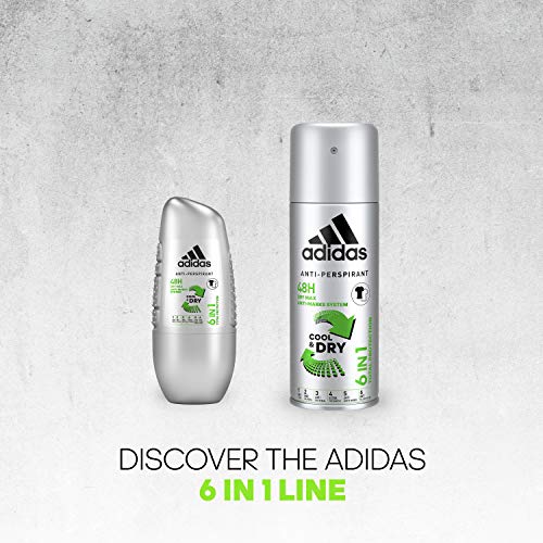 ADIDAS desodorante masculino cool&dry 6 en 1 roll on 50 ml