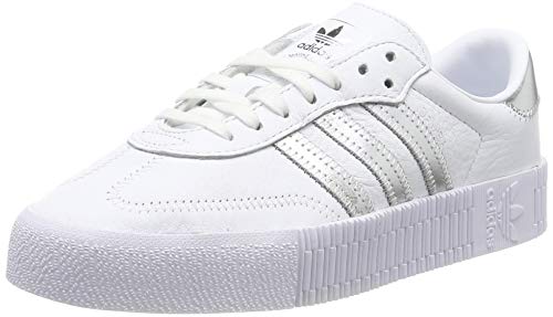 Adidas Sambarose, Zapatillas Clasicas para Mujer, Multicolor (FTWR White/Silver Met./Core Black Ee9017), 40 EU