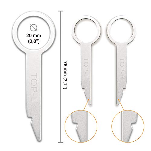 AFA Tooling - [4 PC] Herramienta de la eliminación de la Radio, OEM: 1C0-051-530 - No se romperá ni se doblará