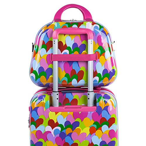 AGATHA RUIZ DE LA PRADA - Juego Maleta Cabina y Neceser 2 pzs, Maleta Pequeña 20"(55x40x20 cm), ABS, Rígidas, Resistentes y Duraderas, 4 Ruedas, Cómodas y Ligeras, Candado Combinación 13, Color Fucsia