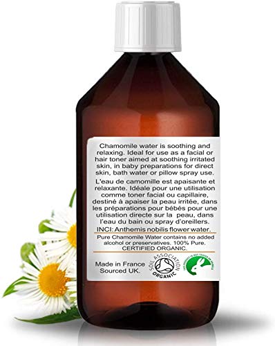 Agua Floral Orgánica de Manzanilla Hidrolato BIO de Camomila Aclarante, el aliado de la piel sensible 100 ml - Tónico 100% Natural