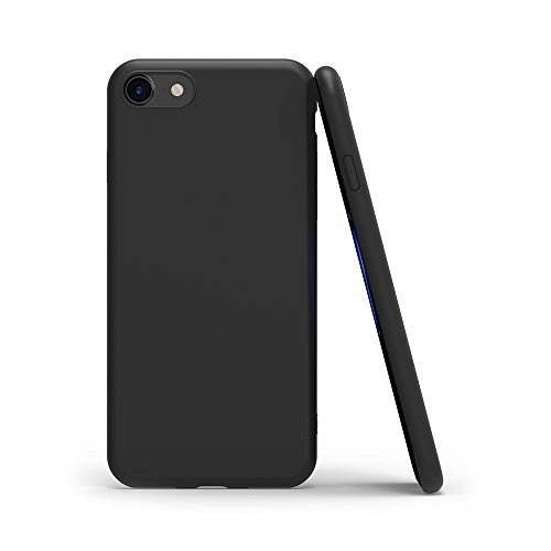 AICEK iPhone 7 / iPhone 8 Funda, Negro TPU Apple iPhone 7 Carcasa Funda Suave Flexible Piel Resistente a los Arañazos Silicona para iPhone 7 / iPhone 8