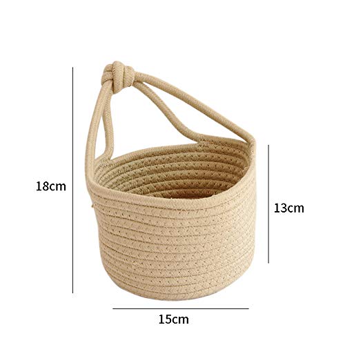 Alicer – Cesta para Colgar en la Pared, para Colgar en la Puerta, para Colgar en la Pared, macetero, para Frutas, Juguetes, para el jardín de casa, decoración de Boda, Blanco, Tamaño Libre