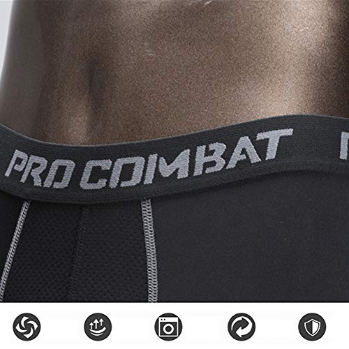 Alimagic Pantalones de compresión, Pantalones largos de correr, Mallas con de Compresión para Hombres para Running y Entrenamiento Tener efecto de compresión y función de secado rápido (Gris Malla XL)