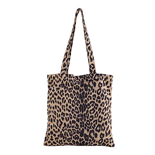 Amazon Black Sales Friday Cyber Sales Monday Sales & Deals Week 2018- Bolsa de Hombro para Mujer, diseño de Leopardo, Color Negro Beige Apricot-C L