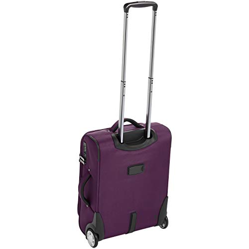 AmazonBasics – Maleta blanda expansible verticalmente de altas prestaciones con candado TSA, 48 cm, apta para cabinas de pasajeros de todo el mundo, morado