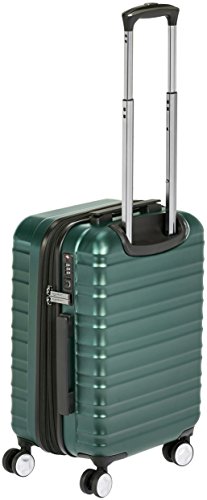 AmazonBasics - Maleta de mano rígida de alta calidad, con ruedas y cerradura TSA incorporada, 55 cm, Verde