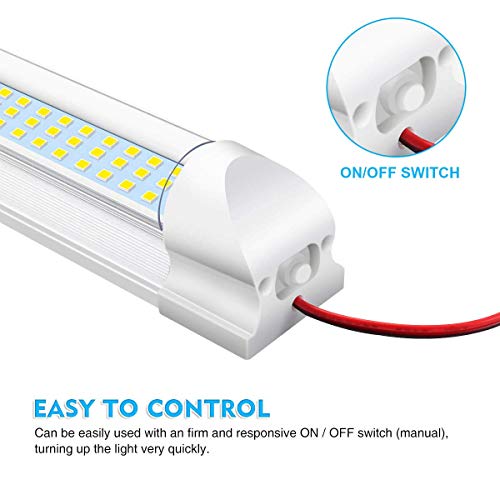 AMBOTHER_ES iluminación Interior 2x108 Leds iluminación Interior Coche DC12V 4 W LED luz Interior Universal RV lámpara Fluorescente para vehículo Interior camión vehículo