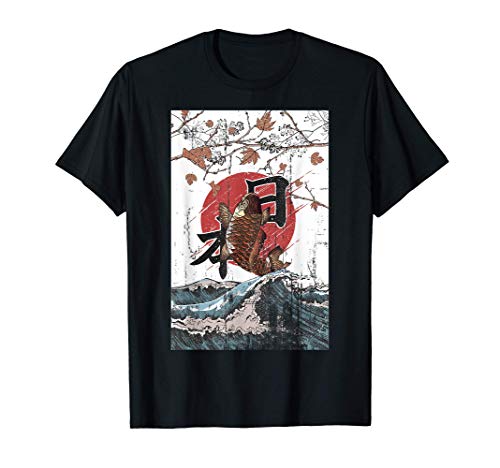 Anime japonés Koi Kimono Art Japan Camiseta