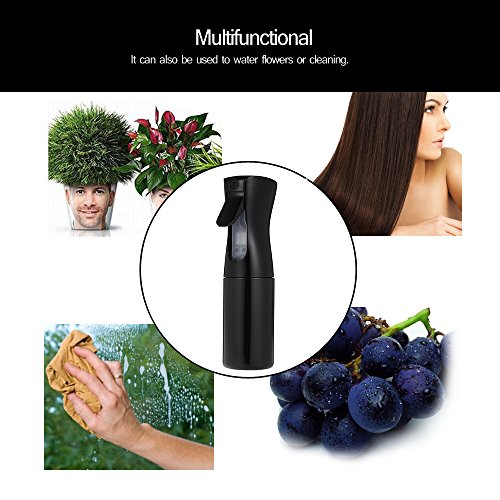 Anself Botella Frasco de Spray Pulverizador de Agua para Peluquería para Salón (150ml, negro)