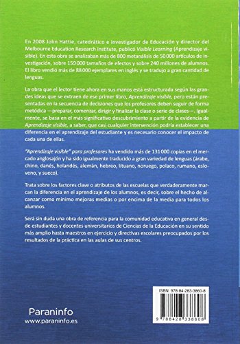 Aprendizaje visible para profesores. Colección: Didáctica y Desarrollo (Educación)